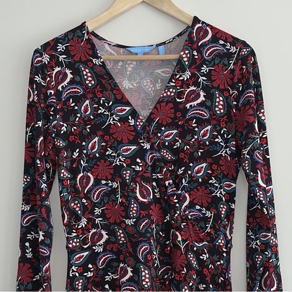 DRAPER JAMES Paisley Faux Wrap Knit Dress - Picture 5 of 12